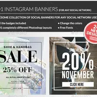 101 редактируемый промо шаблон для соцсетей