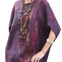 Платье объемного силуэта в технике нунофелтинг