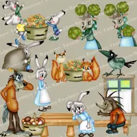 Набор отрисовок Мешок яблок