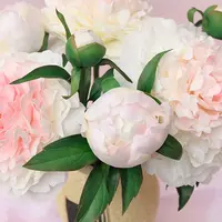 Воздушный зефирный пион с двумя размерами бутонов