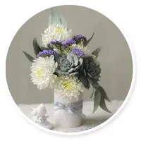 Зимний букет «Эльза» с хризантемами