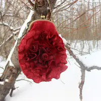 Валяние сумки-розы