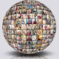 Экшен для создания настраиваемого сферического коллажа из фотографий