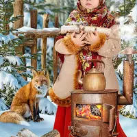 Коллаж "Чай зимой"