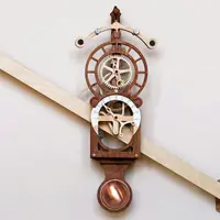 Чертёж механических часов из дерева