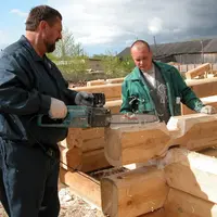 Обучение норвежской и канадской рубке срубов