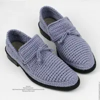 Туфли лоферы льняные мужские