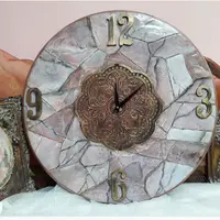 Комплект из 3-х МК: Часы из замка + Имитация чароита + Имитация родонита