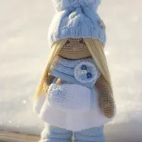 Снежинка и Розово-бирюзовые фантазии. Вязаная одежда для кукол