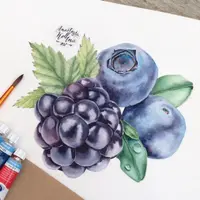 Акварельные ягоды