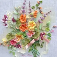 Вышивка лентами. Настурция и не только