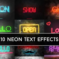 Эффект неонового свечения для текста