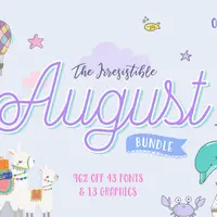 Неотразимый набор шрифтов и графики (Август 2017)