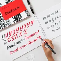 Прописи по каллиграфии браш-пеном в разных стилях