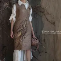 Элегантность простых решений в войлоке. Платье