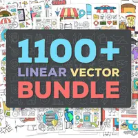 1100+ Premium Linear Vector Elements
