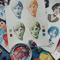 Три брюнетки Франции: акварельные мини-портреты