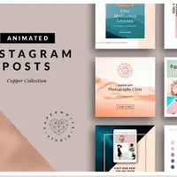 Набор анимированных шаблонов для Instagram постов и Stories