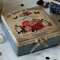 Шкатулка для рукоделия "Ах, винтаж-винтаж.." и часы "Танец бабочек"