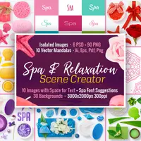 Объекты SPA, релаксации, раковины, камни, косметика и навигация