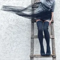 Ажурные чулки