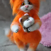 Вязаная игрушка Кот Максимельян