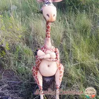 Большой текстильный жираф