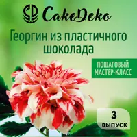 Георгин из пластичного шоколада