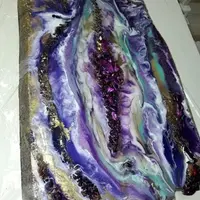 Техника Resin Art. Срез камня Аметист