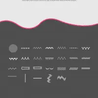 Кисти для Photoshop в стиле стежки и нити