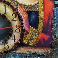 Комплект мастер-классов: Часы "Сказочное средневековье" и Панно "Павлин"