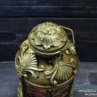 Шкатулка Капучино с черникой и Фонарь Секретный сад