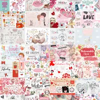 Набор из 35 пакетов графики в стиле Валентин