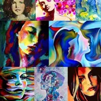 Рисуем интуитивно-абстрактные портреты акрилом