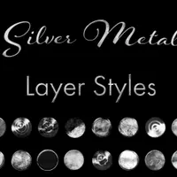 Набор из 60 стилей для Photoshop: Золото, Розовое золото и Серебро