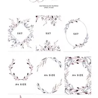 Современный акварельный набор графики