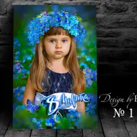 Цветочный весенний портрет для девочек на 8 марта