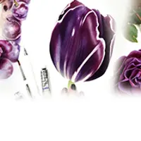 Атласные темные цветы