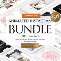 BUNDLE ANIMATED Instagram Templates