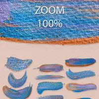 829 Акриловых и цифровых мазков кисти