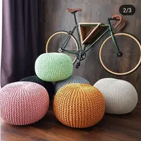 Вязаный пуф