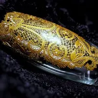 Кружевная роспись вазы. Царское кружево