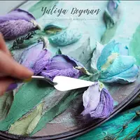 Скульптурная живопись Ирисы