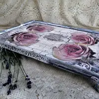 Поднос Розовое утро