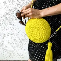 Круглая сумка крючком