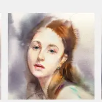 Акварельный портрет «Взросление»