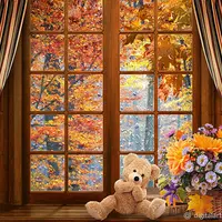 Цифровой фон "Осенний дождик за окном"