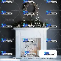 Сборник 3d моделей каминов