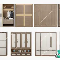 Сборник 3d моделей шкафов для спальни и прихожей. Часть 2