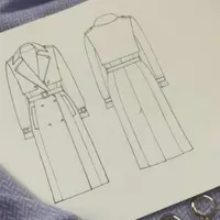 Пошив яркого и стильного пальто-тренч